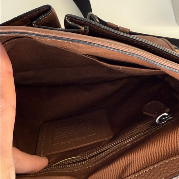 Coach C9366 Thompson Small map bag Jacquard varsity strip leather messenger - Picture 10 of 15